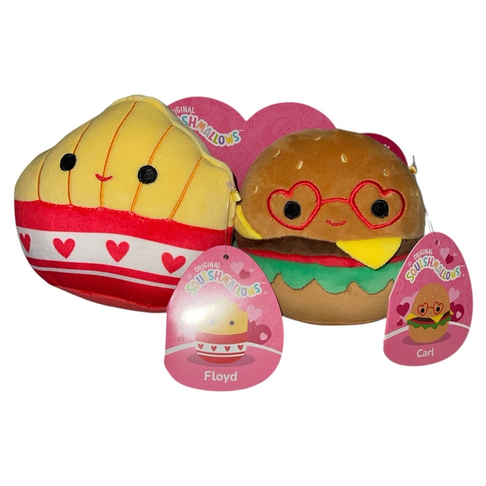 SQUISHMALLOW FLOYD THE FRENCH FRY AND CARL THE CHEESEBURGER SET